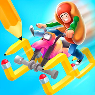 Скачать взломанную Scribble Rider! [Бесплатные покупки] MOD apk на Андроид