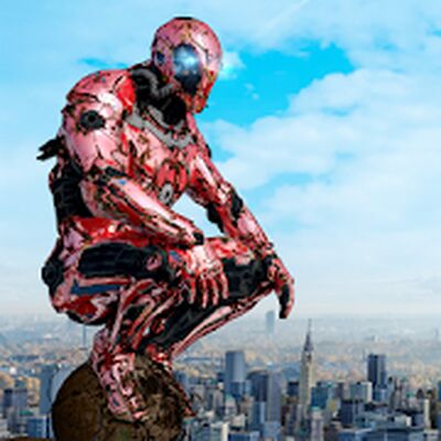 Скачать взломанную Super Crime Steel War Hero Iron Flying Mech Robot [Много монет] MOD apk на Андроид