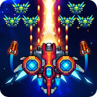 Скачать взломанную Galaxiga: классический шутер [Много денег] MOD apk на Андроид