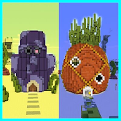 Скачать взломанную Бикини Боб Майнкрафт карты [Бесплатные покупки] MOD apk на Андроид