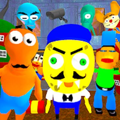 Скачать взломанную Sponge Neighbor Escape 3D [Много монет] MOD apk на Андроид