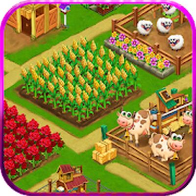 Скачать взломанную Farm Day Village фермер: Offline игры [Много денег] MOD apk на Андроид
