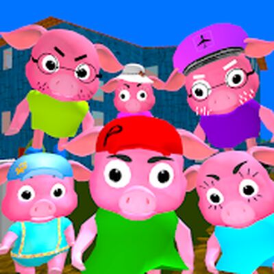 Скачать взломанную Neighbor Piggy. Obby Family [Много денег] MOD apk на Андроид