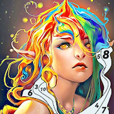 Скачать взломанную Раскраска по номерам - Эльф [Мод меню] MOD apk на Андроид
