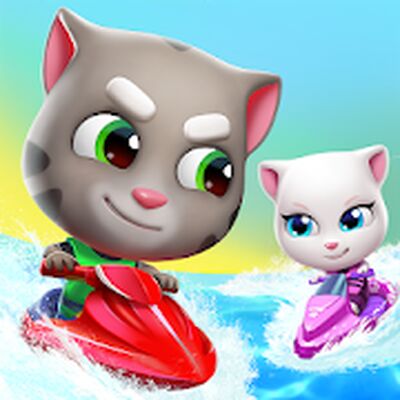 Скачать взломанную Аквабайк Говорящего Тома 2 [Мод меню] MOD apk на Андроид