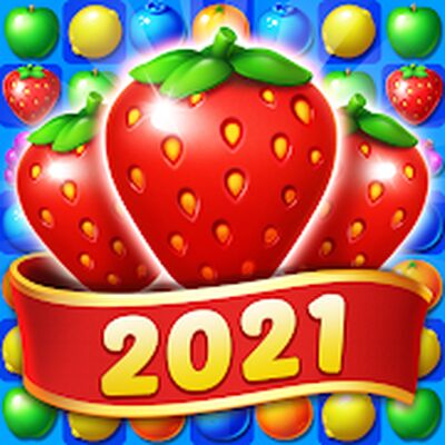 Скачать взломанную Фрукты Три в Ряд без интернета [Много денег] MOD apk на Андроид