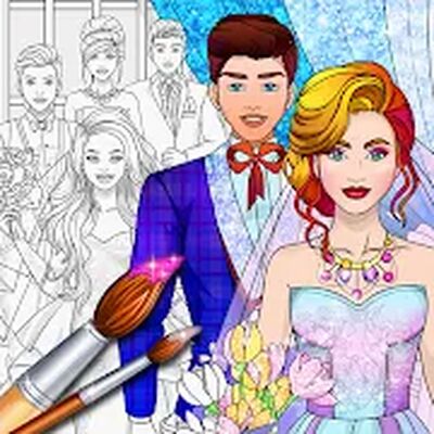 Скачать взломанную Свадебные Одевалки Раскраски [Мод меню] MOD apk на Андроид