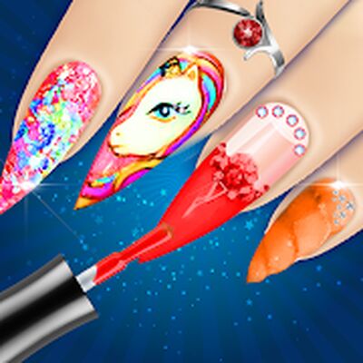 Скачать взломанную Маникюрный салон nail art - игры для девочек [Мод меню] MOD apk на Андроид