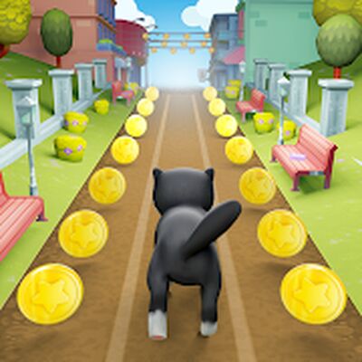 Скачать взломанную Cat Run - Kitty Cat Run Game [Мод меню] MOD apk на Андроид