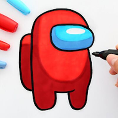 Скачать взломанную How To Draw Among US [Много денег] MOD apk на Андроид