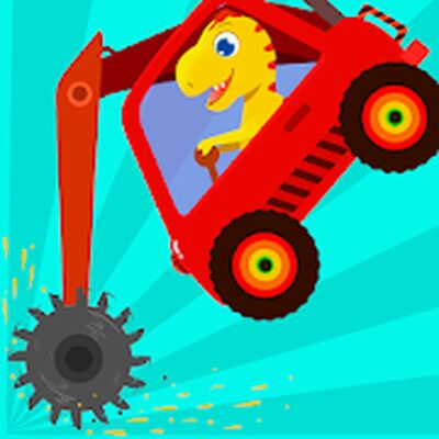 Скачать взломанную Динозаврик Землекоп - Игры про грузовики для детей [Бесплатные покупки] MOD apk на Андроид