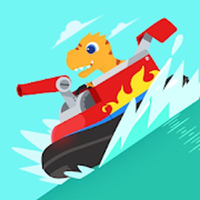 Скачать взломанную Динозаврик в Патрульной Лодке [Много монет] MOD apk на Андроид