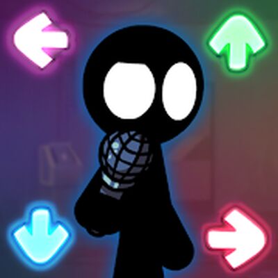 Скачать взломанную FNF Stickman mod: Friday Night Funking [Много монет] MOD apk на Андроид