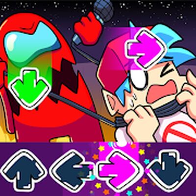Скачать взломанную FNF Music Battle Mod Among Us [Бесплатные покупки] MOD apk на Андроид