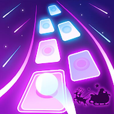 Скачать взломанную Magic Ball Tiles Hop Music Run [Много монет] MOD apk на Андроид