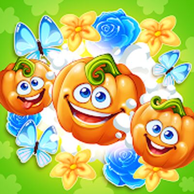 Скачать взломанную Веселый огород: три в ряд [Много монет] MOD apk на Андроид