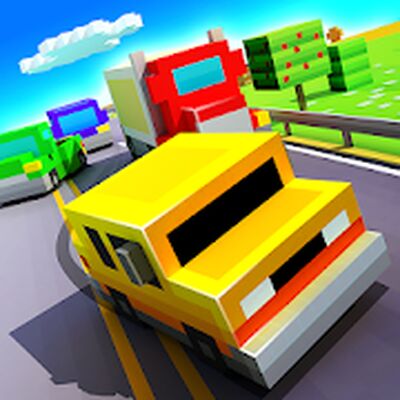 Скачать взломанную Blocky Highway: Traffic Racing [Бесплатные покупки] MOD apk на Андроид