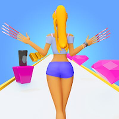 Скачать взломанную Ногти Женщина: Девушки длинные гонки - Nail Woman [Бесплатные покупки] MOD apk на Андроид