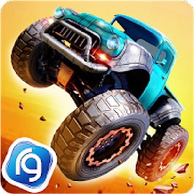 Скачать взломанную Монстр грузовики гонки [Много монет] MOD apk на Андроид