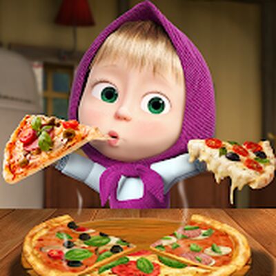 Скачать взломанную Маша и Медведь: Пиццерия Игра [Много денег] MOD apk на Андроид