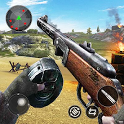 Скачать взломанную Gun Strike Ops: WW2 - World War II fps shooter [Много монет] MOD apk на Андроид