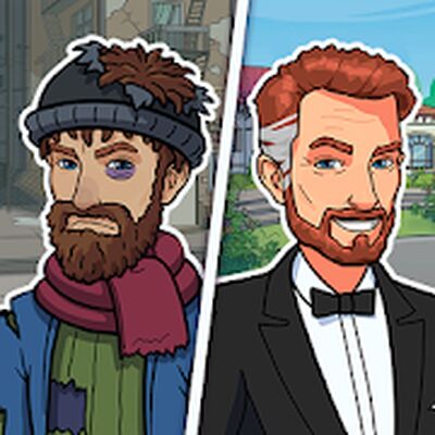 Скачать взломанную Жизнь Бомжа: Бизнес Игры Симулятор, Кликер Денег [Бесплатные покупки] MOD apk на Андроид
