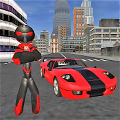 Скачать взломанную Stickman Rope Hero [Много монет] MOD apk на Андроид