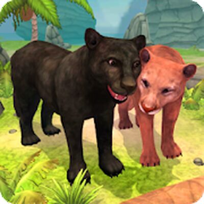 Скачать взломанную Cимулятор Семьи Пантеры : Играй Онлайн [Много монет] MOD apk на Андроид