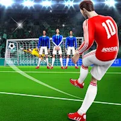 Скачать взломанную Футбол пинает удар игры [Много монет] MOD apk на Андроид