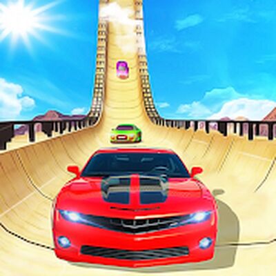Скачать взломанную Crazy Car Stunts - Mega Ramp [Много монет] MOD apk на Андроид
