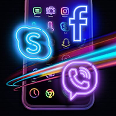 Скачать Неоновые Значки Приложений [Premium] RUS apk на Андроид