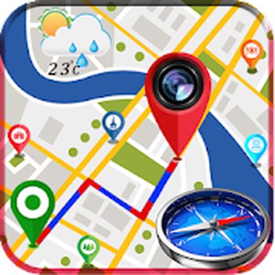Скачать GPS-карта - компас и навигация [Unlocked] RU apk на Андроид