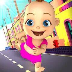 Скачать взломанную Детские Run няня побег [Много денег] MOD apk на Андроид