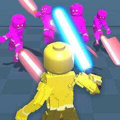 Скачать взломанную Block Gladiator 3D: sword duel [Мод меню] MOD apk на Андроид