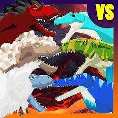 Скачать взломанную T-Rex Fights More Dinosaurs [Много денег] MOD apk на Андроид