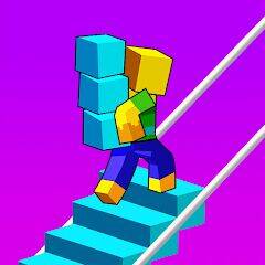 Скачать взломанную Craft Bridge Race [Много денег] MOD apk на Андроид