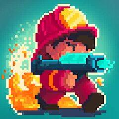 Скачать взломанную Пожарник: пиксельный шутер [Мод меню] MOD apk на Андроид