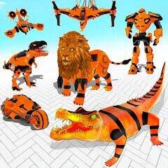 Скачать взломанную Крокодил робот автомоби [Мод меню] MOD apk на Андроид