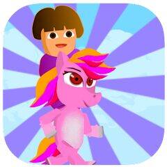 Скачать взломанную Dora Riding Pony Escape Jungle [Много денег] MOD apk на Андроид