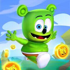 Скачать взломанную Gummy Bear Run-бесконечный бег [Много денег] MOD apk на Андроид