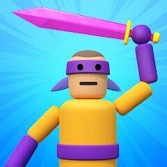 Скачать взломанную Ragdoll Ninja - Рэгдолл Ниндзя [Много монет] MOD apk на Андроид