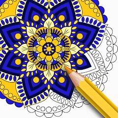 Скачать взломанную Mandala Coloring Book Game [Мод меню] MOD apk на Андроид