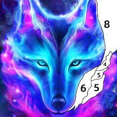 Скачать взломанную Wolf Coloring Book Color Game [Бесплатные покупки] MOD apk на Андроид