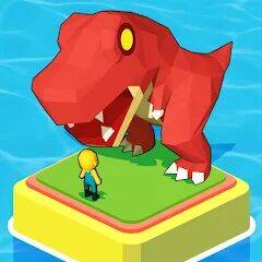 Скачать взломанную Магнат Дино: игра-стройка в 3D [Много денег] MOD apk на Андроид