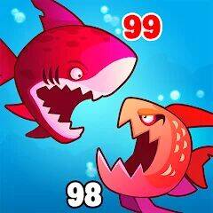 Скачать взломанную Eat Fish.IO : Aquarium Battle [Бесплатные покупки] MOD apk на Андроид