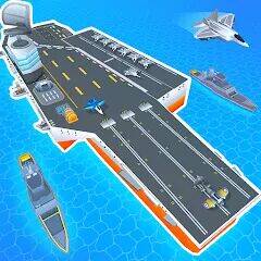 Скачать взломанную Idle Aircraft Carrier [Много денег] MOD apk на Андроид