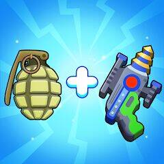 Скачать взломанную Merge Weapons：Air Island TD [Много монет] MOD apk на Андроид