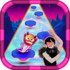 Скачать взломанную Wednesday Addams tiles piano [Много монет] MOD apk на Андроид