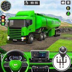 Скачать взломанную Offroad Oil Tanker Truck Games [Много монет] MOD apk на Андроид