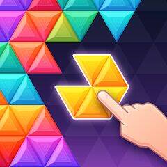 Скачать взломанную Polyblock - Block Puzzle Games [Много денег] MOD apk на Андроид